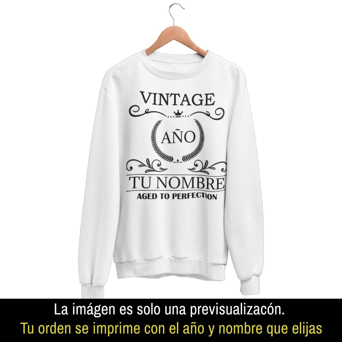 Playera Personalizada con Nombre Vintage Aged To Perfection
