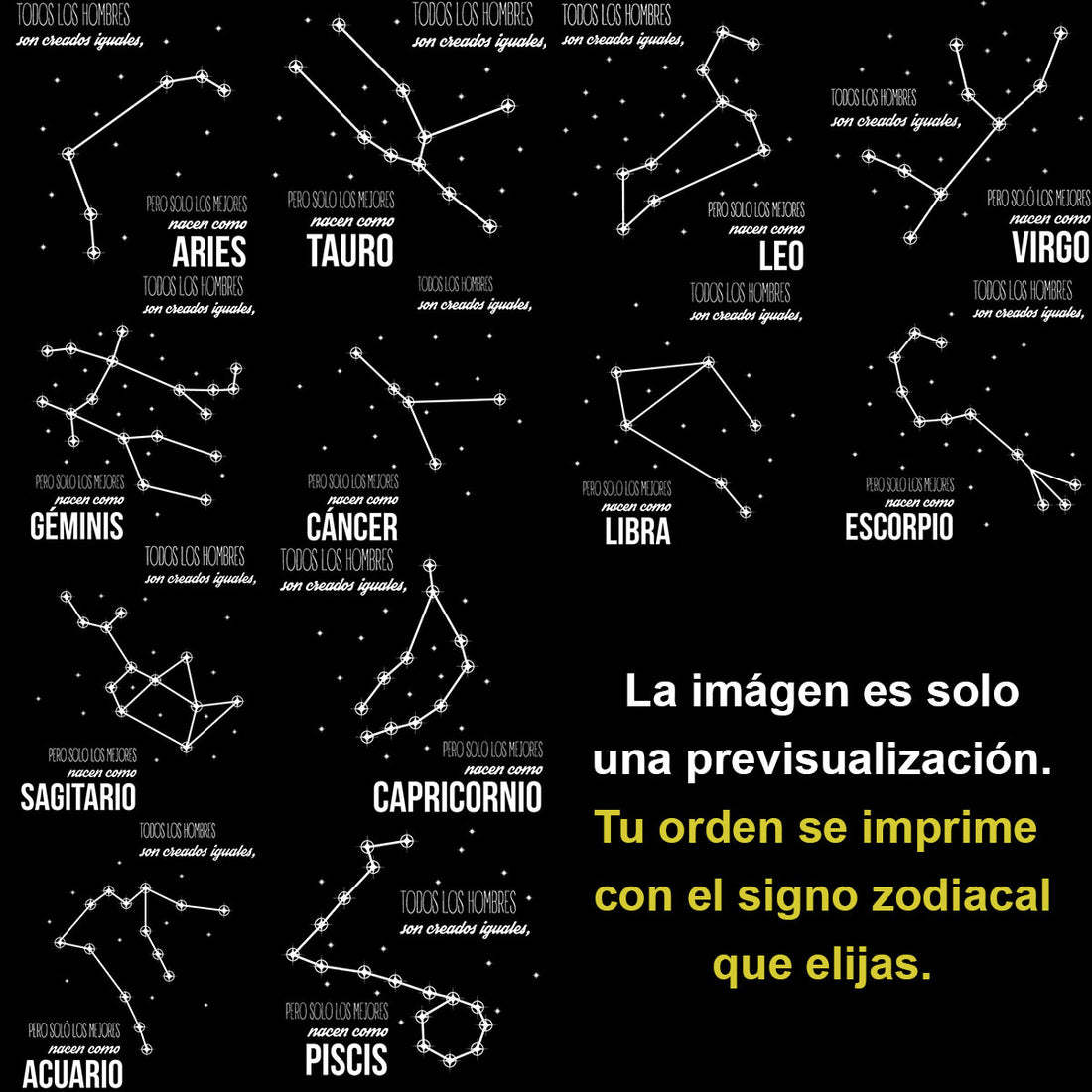 playeras de signos zodiacales