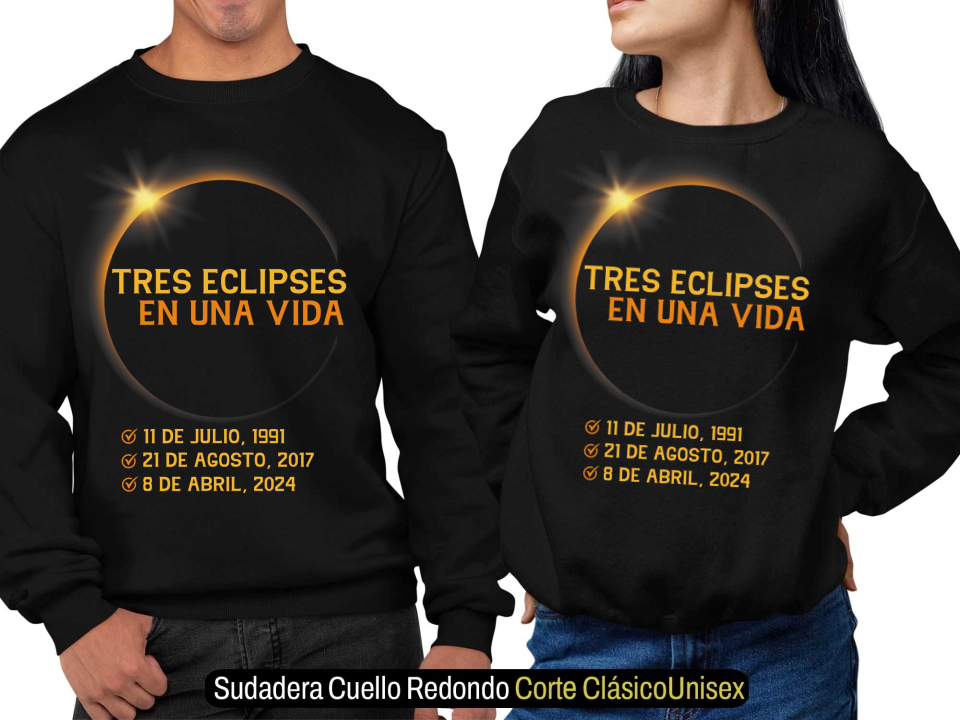 Playeras del eclipse del 8 de abril