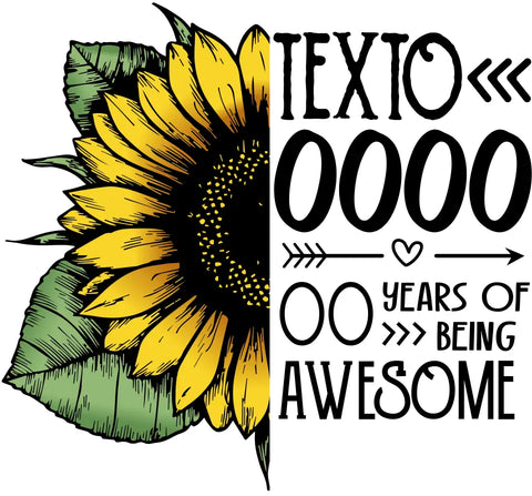 Years of Being Awesome Glamorous Sunflowers
