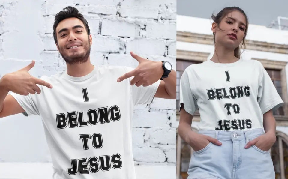 Playera Cristiana Católica I Belong To Jesus