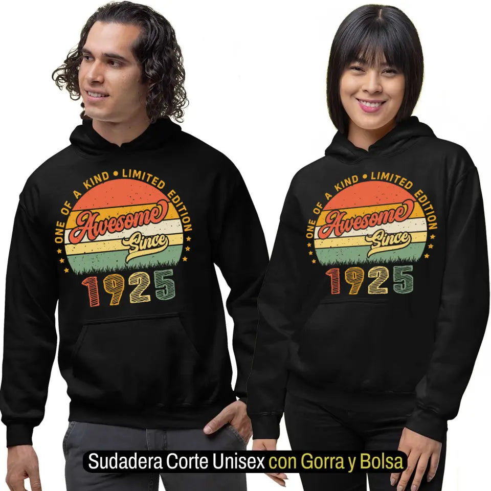 Sudadera Personalizada de Cumpleaños Awesome Since One of a kind Limited Edition