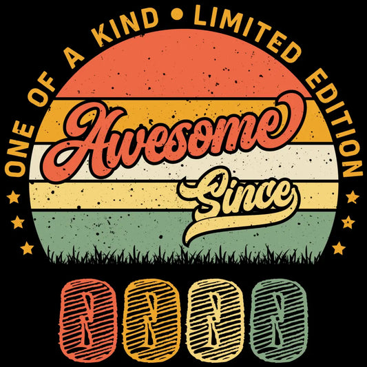 Sudadera Personalizada de Cumpleaños Awesome Since One of a kind Limited Edition