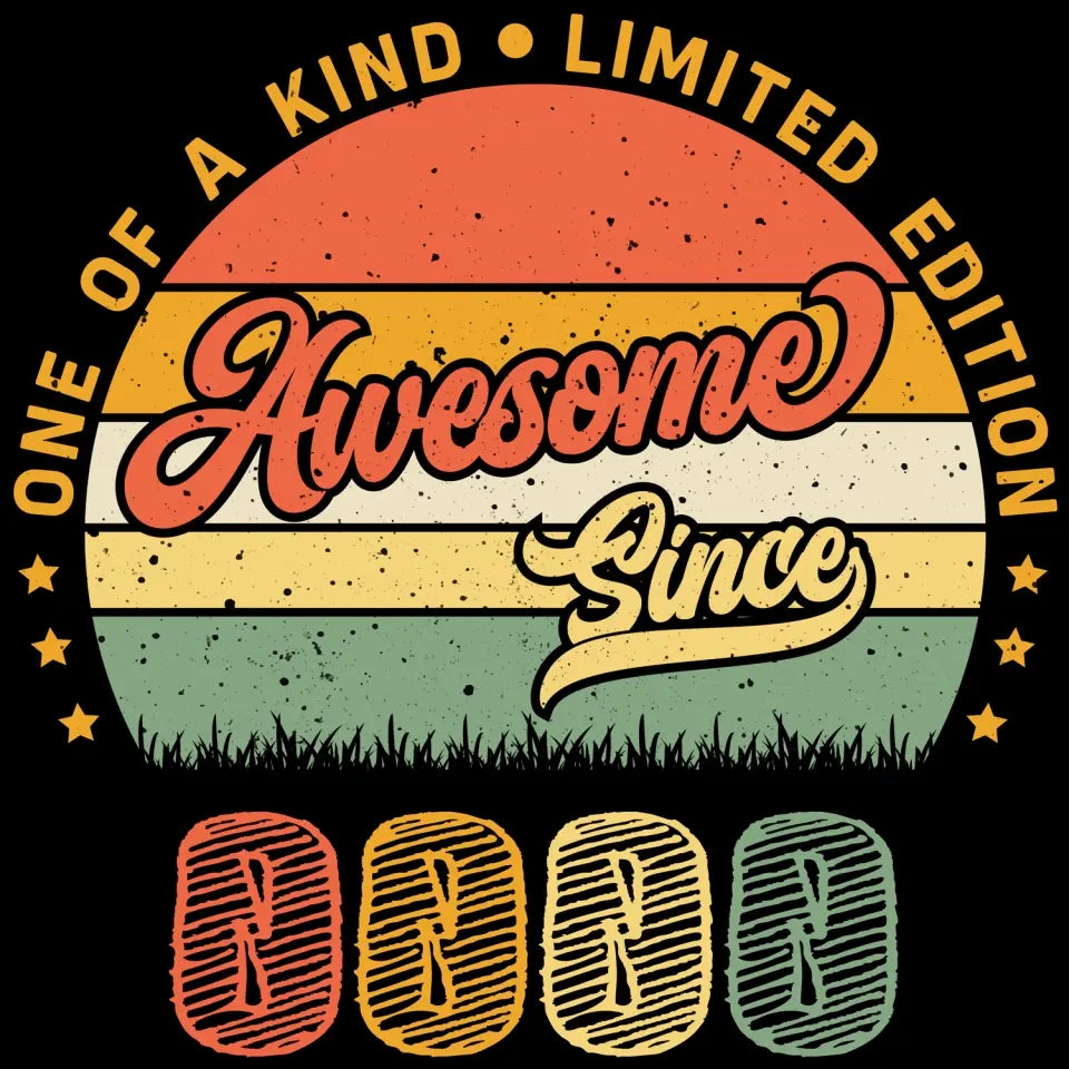 Sudadera Personalizada de Cumpleaños Awesome Since One of a kind Limited Edition
