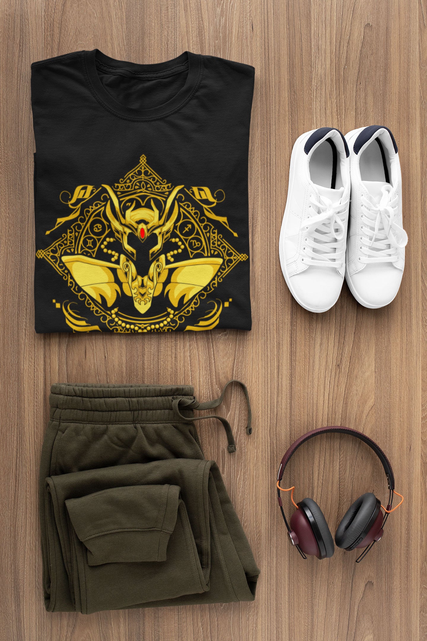 Playera Caballeros del Zodiaco Busto Armadura Dorada Virgo