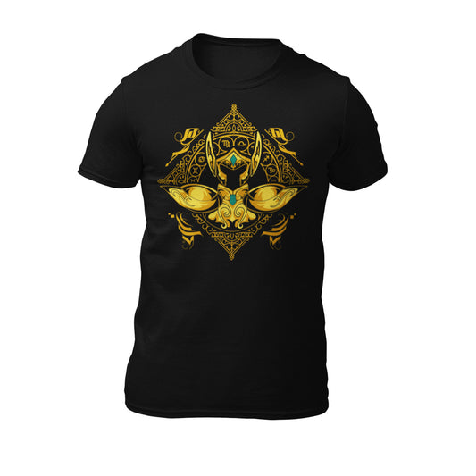 Playera Caballeros del Zodiaco Busto Armadura Dorada Acuario