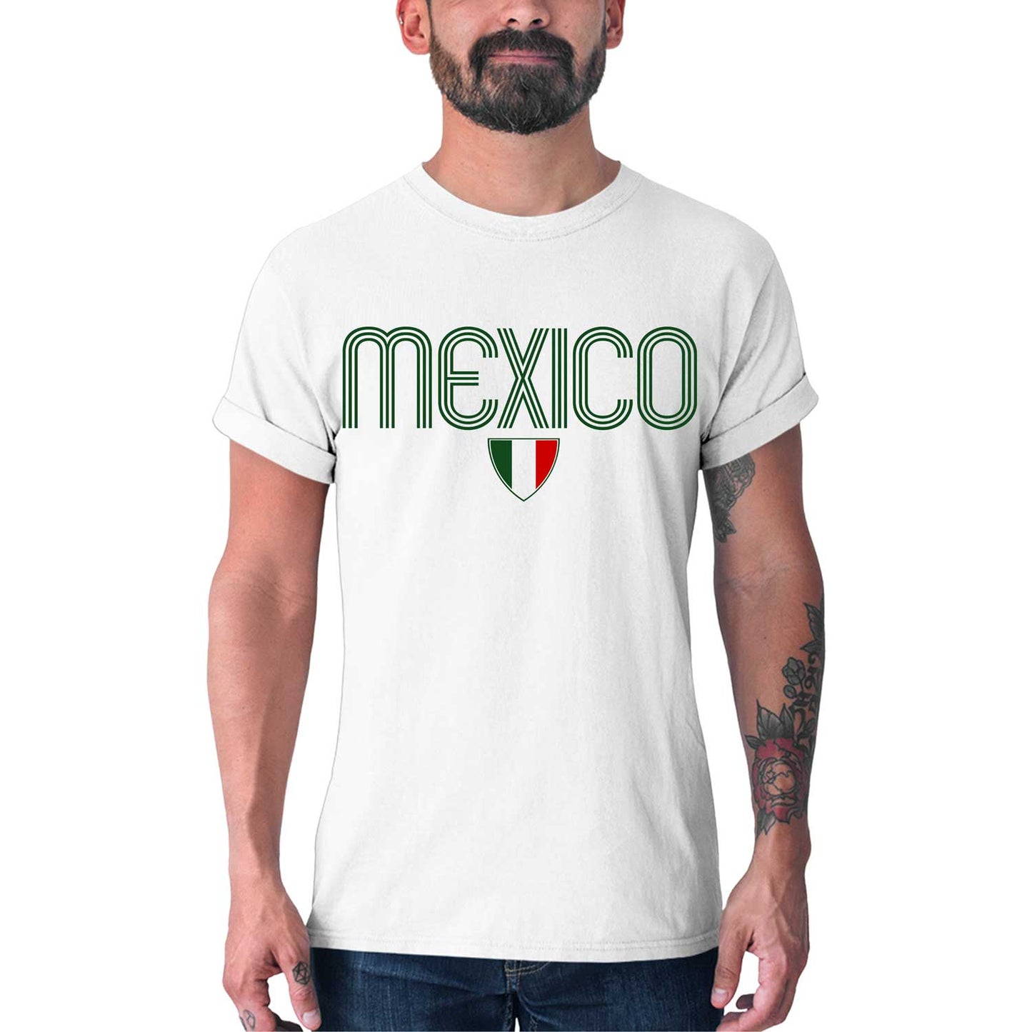Playera de México Retro Font Banderín