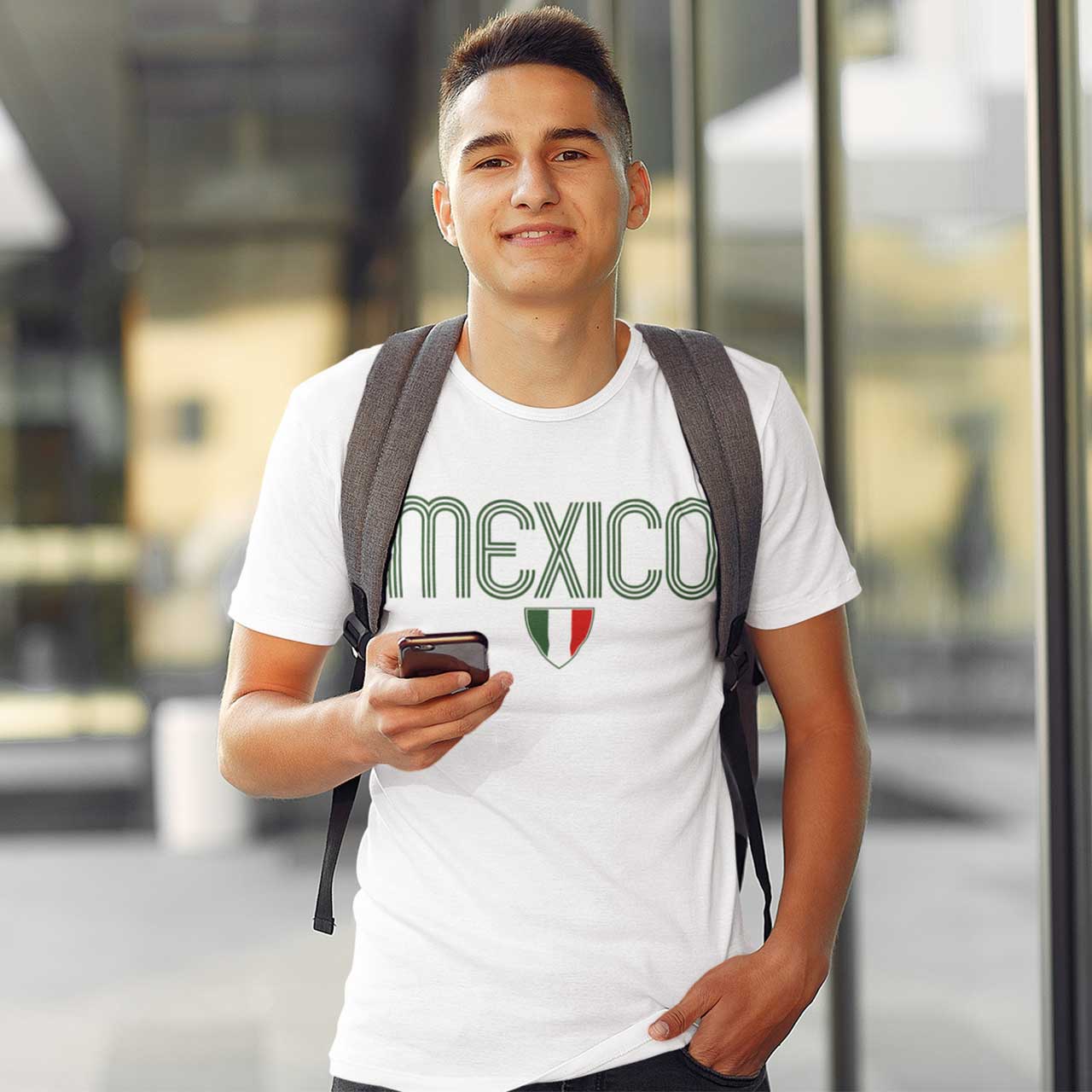 Playera de México Retro Font Banderín