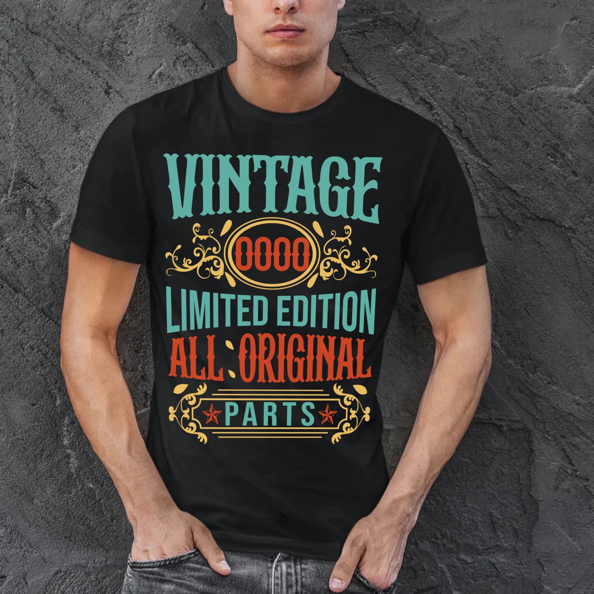 Playeras personalizadas para hombre con frase inspiradora All Original Parts edición especial