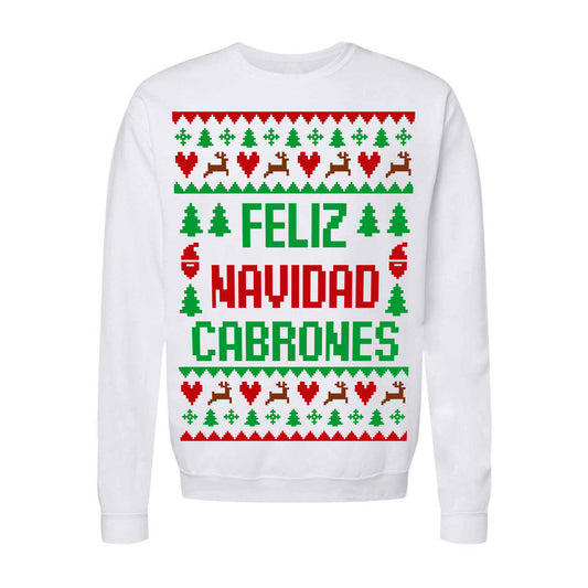 Sudadera Efecto Ugly Sweater Feliz Navidad Cabrones