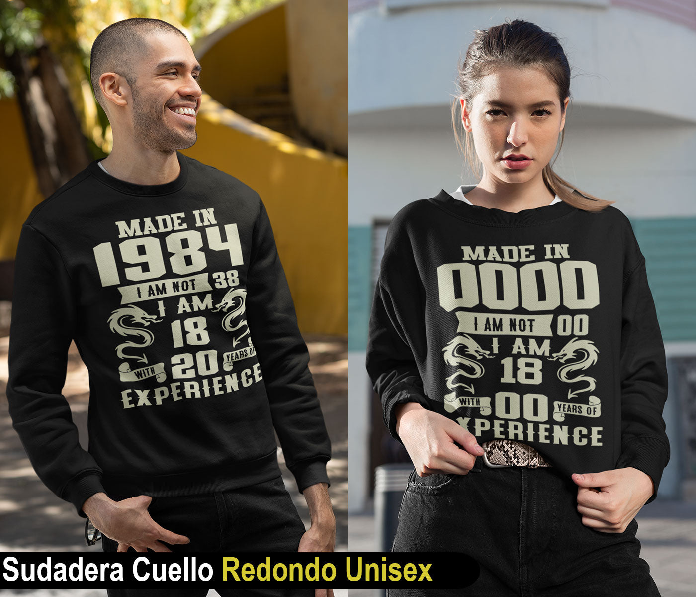 Playeras, blusas y camisetas personalizadas de cumpleaños para hombre y mujer Made In I am not I am With Years Of Experience