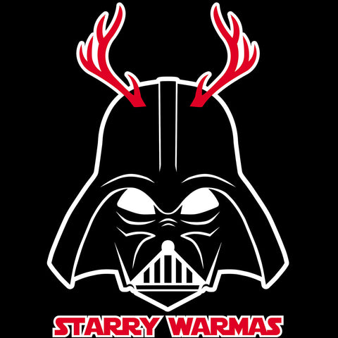 Playeras y Sudaderas Navideñas de Starwars Dart Vader Starry Warmas