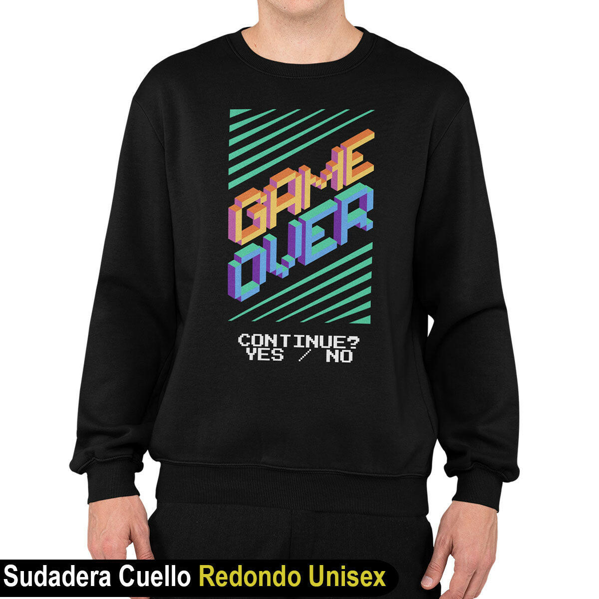 playera gamers cultura pop game over yes no