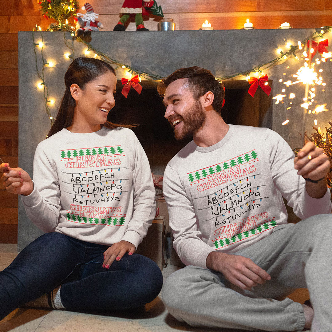 Playeras y Sudaderas Navideñas de Stranger Things Merry Christmas